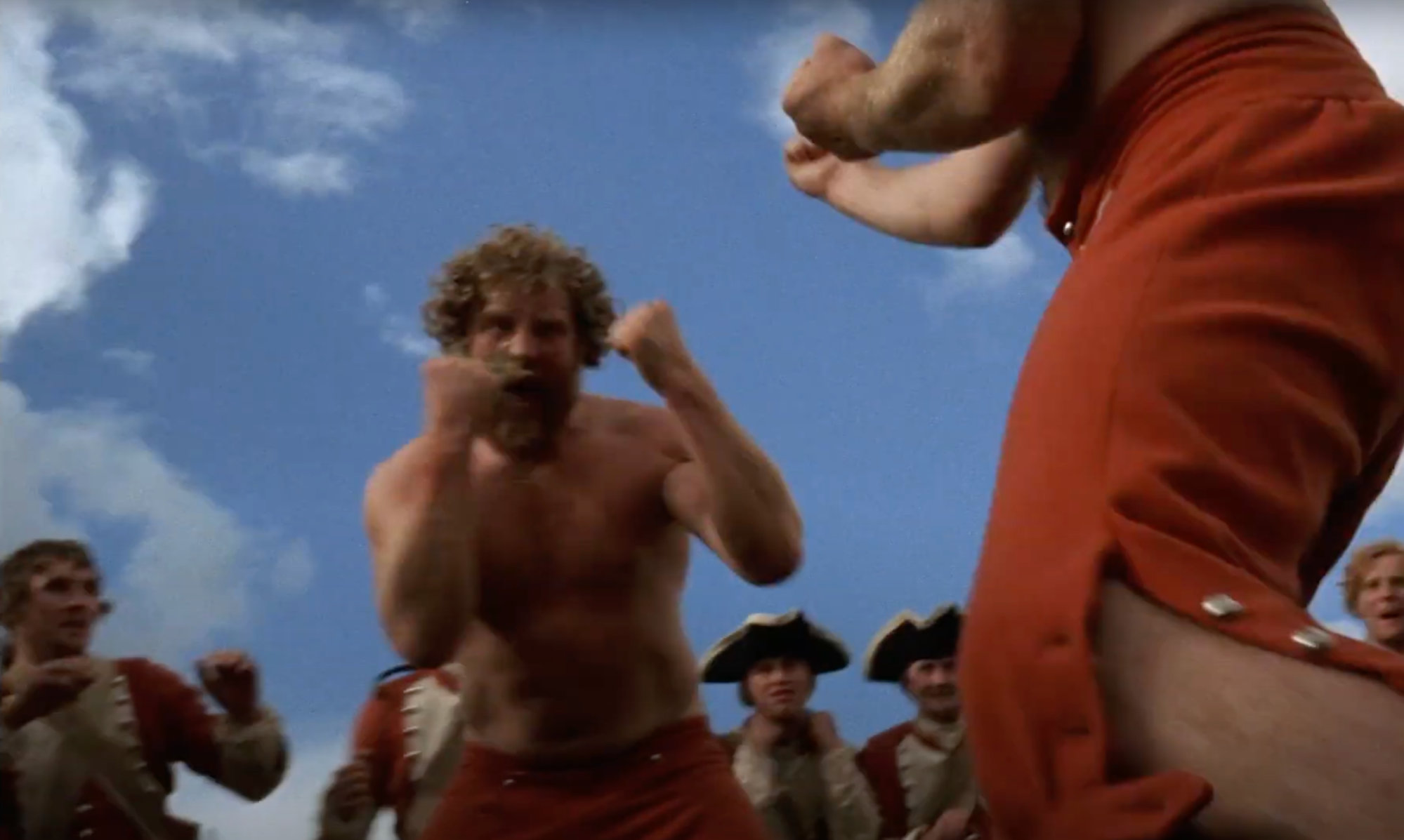 The fist fight in Barry Lyndon: handheld camera in the midst of the action